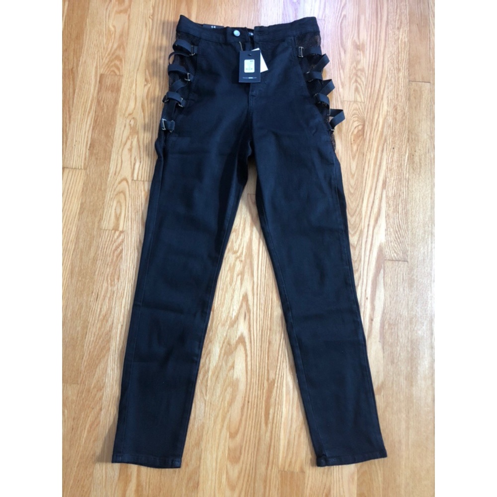 Ambrosio Mesh Lace Jeans - Black